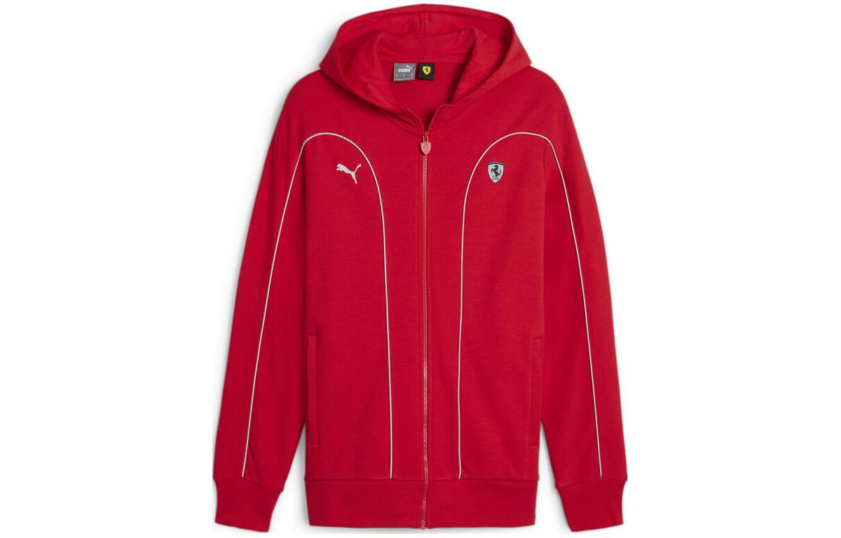 Puma Ferrari Classic Series Logo Hoodie Red Casual Long Sleeve 623824-02