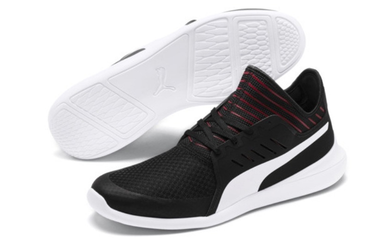 Lookbook Chaussures Puma Ferrari Evo Cat Mace Basses Noires Running 306228-03