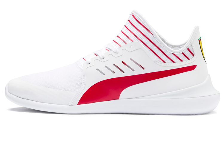 Puma Ferrari Evo Cat Mace Low Top Running Shoes White/Red 306228-04