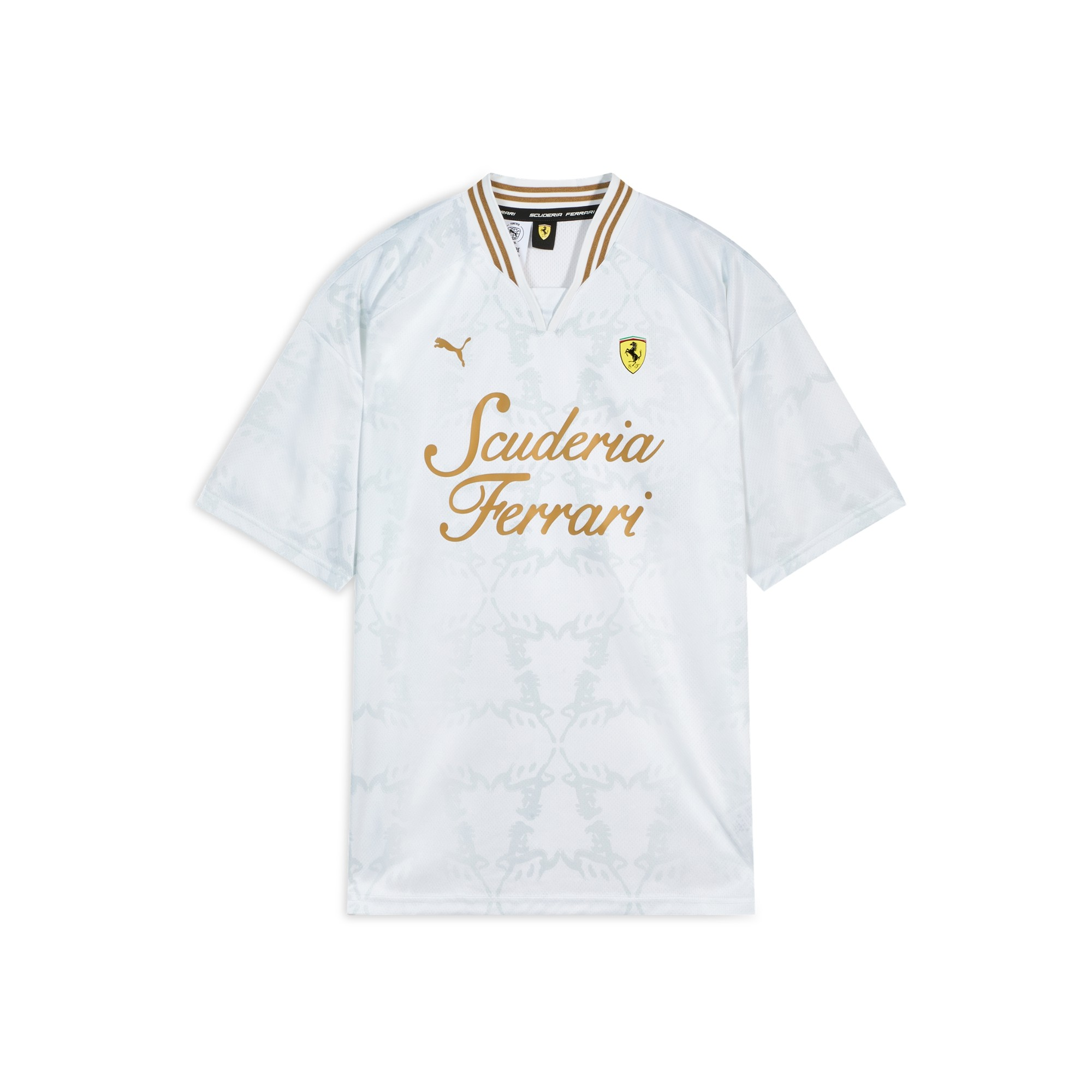 PUMA Ferrari F1 Year of the Horse Loose Breathable V-Neck T-Shirt for Men 638394-04