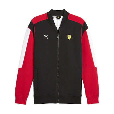 Puma Ferrari Race MT7 Track Jacket Retro Colorblock Full-Zip Black Jacket 623808-01