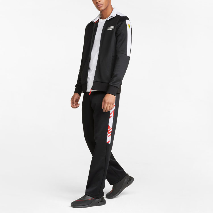 Details for Puma Ferrari 賽車T7黑色拼接拉鍊外套 533722-01