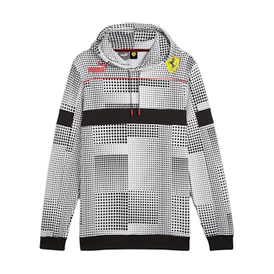 Puma Ferrari Shield Logo All-Over Print Hoodie Black 620916-01