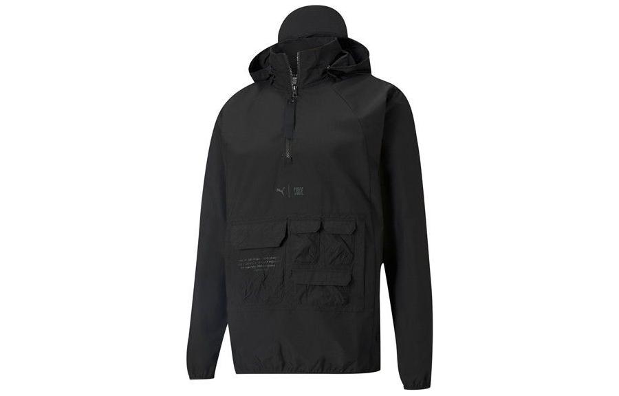 Puma First Mile Recycled Eco Series Black Solid Hooded Outdoor Jacket 520155-01