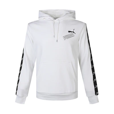 Puma FIT Amplified White Hoodie with Logo Tape Print 583518-02