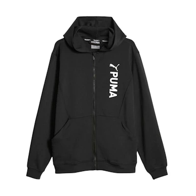 Puma FIT DOUBLE Print Black Hoodie Zip-Up Jacket Casual Sweatshirt 524674-01