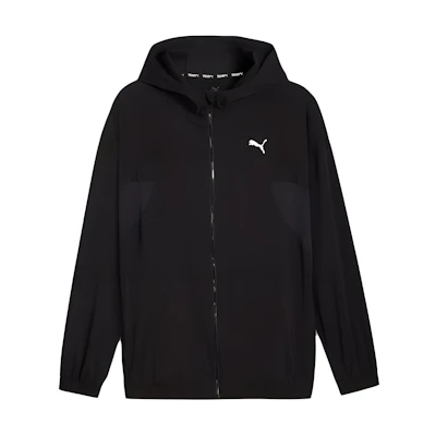 Puma FIT Full-Zip Black Hoodie Jacket with Logo Print for Outdoor & Sports 525724-01