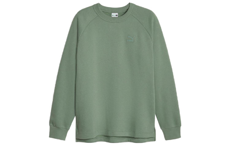 Puma FIT Unisex Green Crewneck Pullover Sweatshirt Casual Loose Fit 625219-44