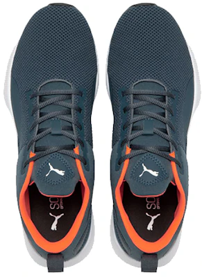 Puma Flyer Runner Baskets Basses Sport Gris Bleu 195060-52 Lookbook Puma Flyer Runner Baskets Basses Sport Gris Bleu 195060-52