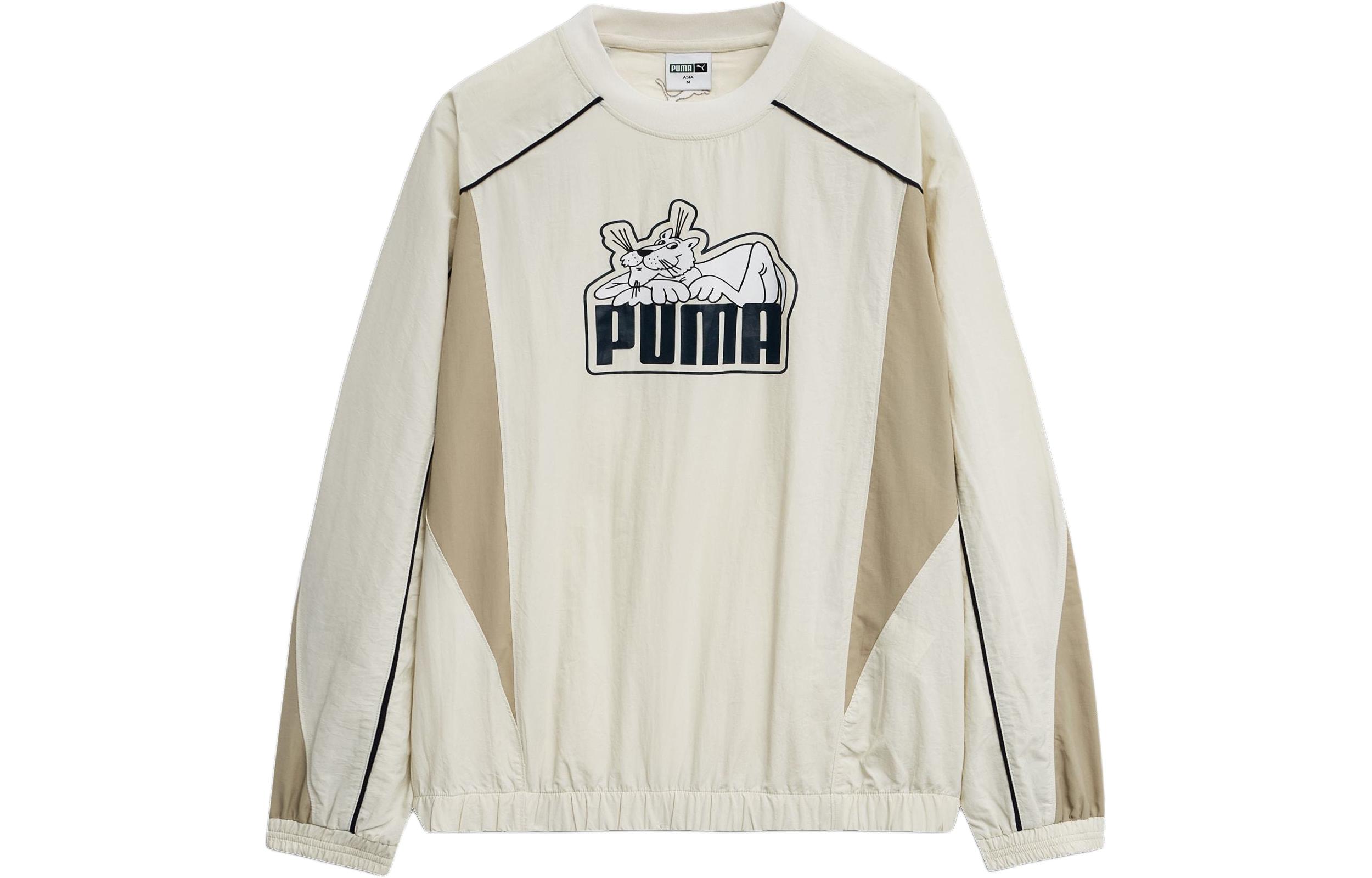 Puma For the Fanbase Cartoon Graphic Crewneck Sweatshirt Khaki - 940495-02
