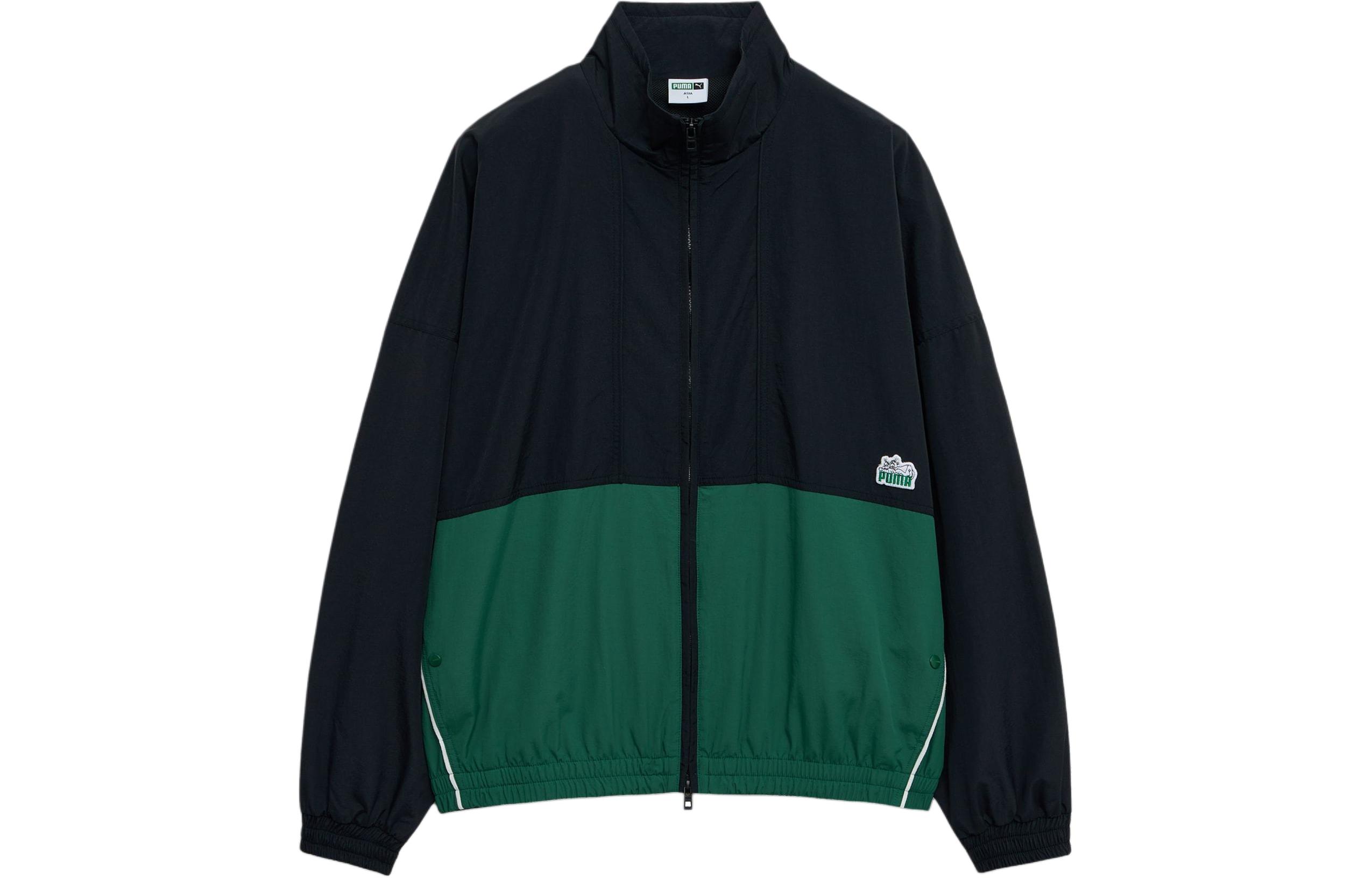 Puma For the Fanbase Colorblock Embroidered Jacket Men’s Black Long Sleeve 940492-01