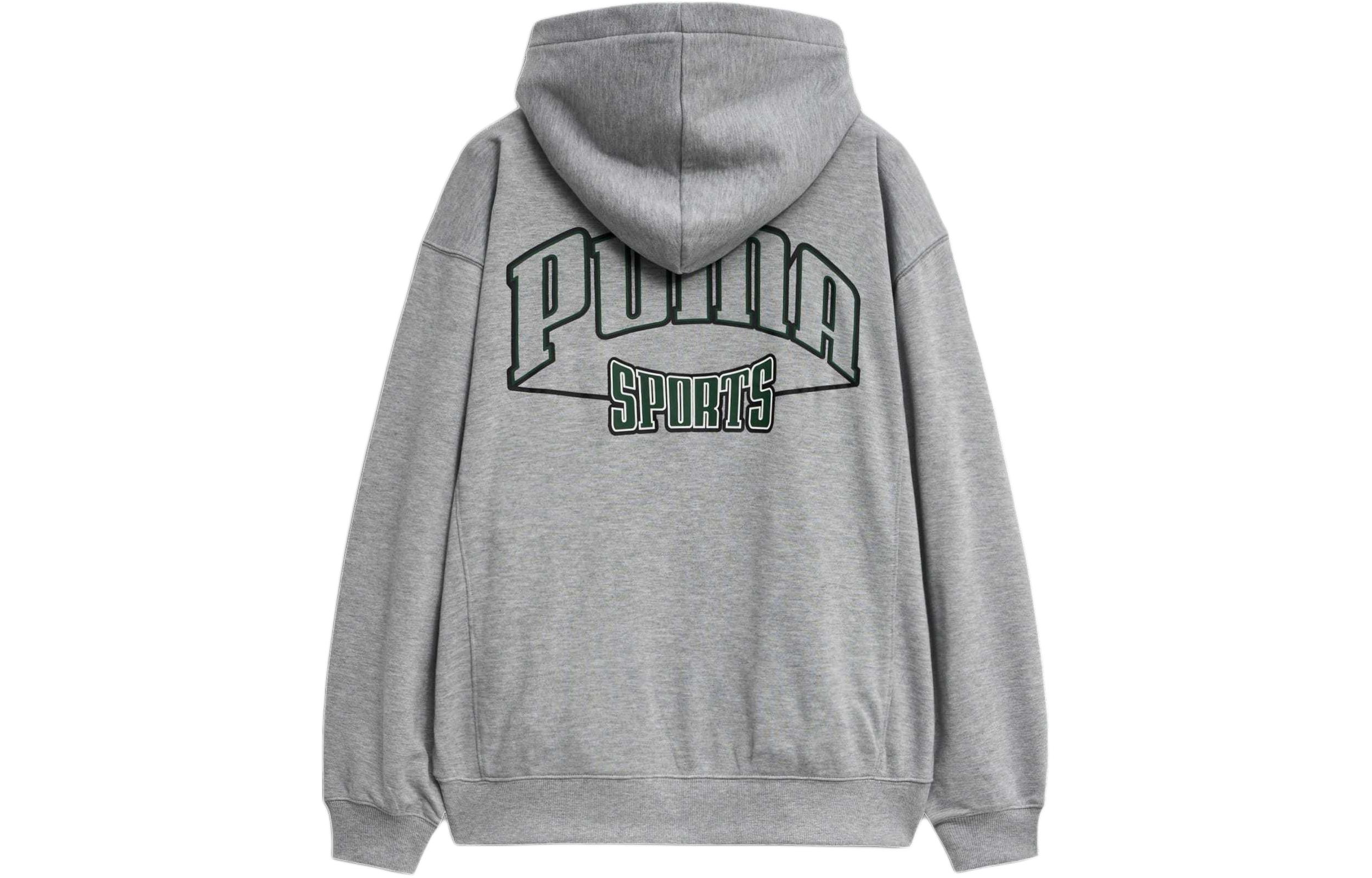 Puma For the Fanbase Embroidered Unisex Loose Fit Hoodie - Grey 940503-02