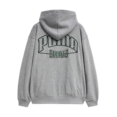 Puma For the Fanbase Embroidered Unisex Loose Fit Hoodie - Grey 940503-02