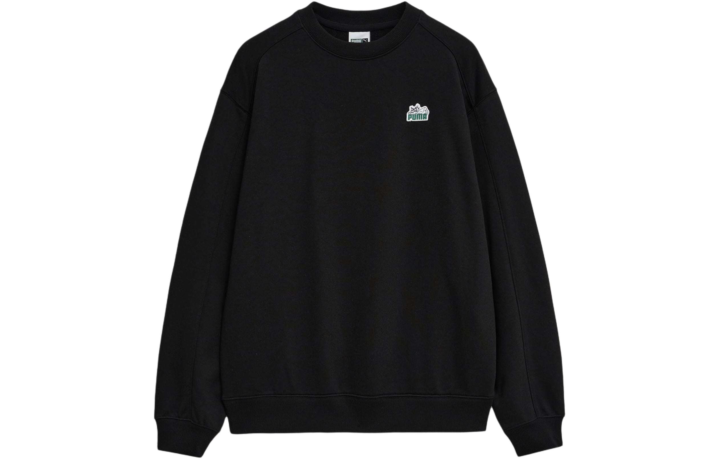 Puma For the Fanbase Logo Crewneck Sweatshirt Unisex Black 940493-01