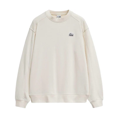 Puma For the Fanbase Logo Crewneck Sweatshirt Unisex Off-White Casual Style 940493-03