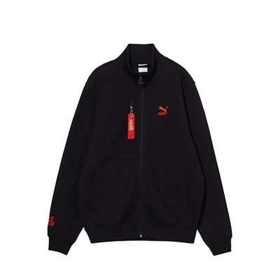 Puma Fringe Stand Collar Zip Jacket Unisex Black 621829-01
