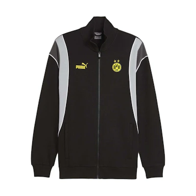 Puma FtblArchive Retro Logo Soft Relaxed Fit Track Jacket Black Mens 774265-03