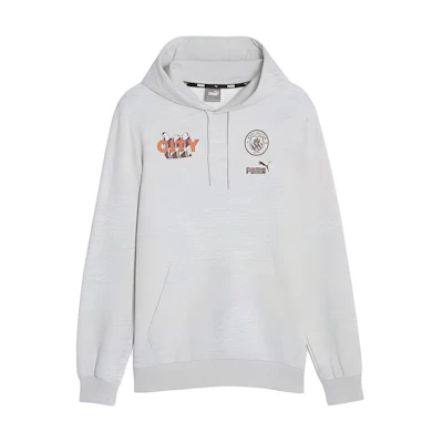 Puma FtblCore Graphic Hoodie Pullover Sweatshirt Light Grey 772952-24