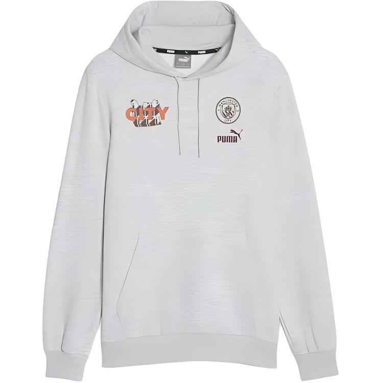 Order Puma FtblCore 圖案連帽衫 淺灰色 運動長袖上衣 772952-24