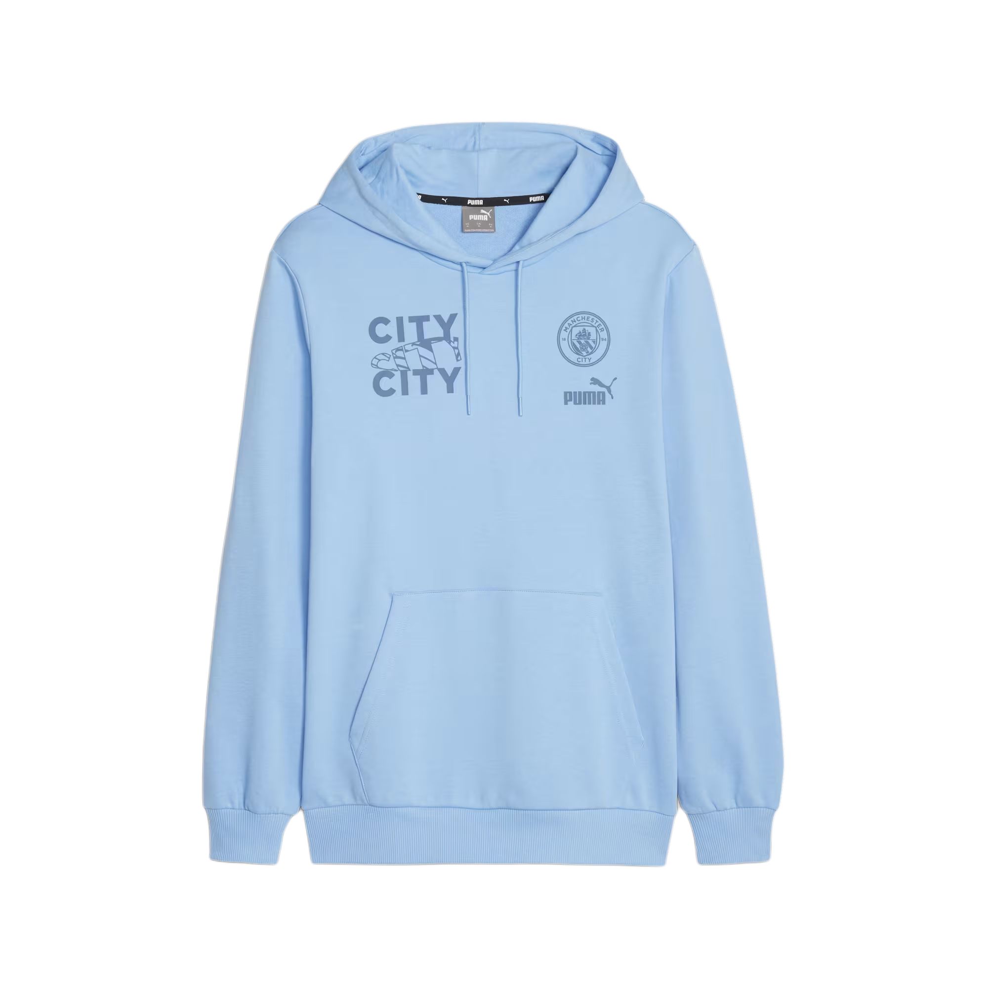 Puma FtblCore Manchester City Light Blue Hoodie Casual Pullover Sweater 772952-01