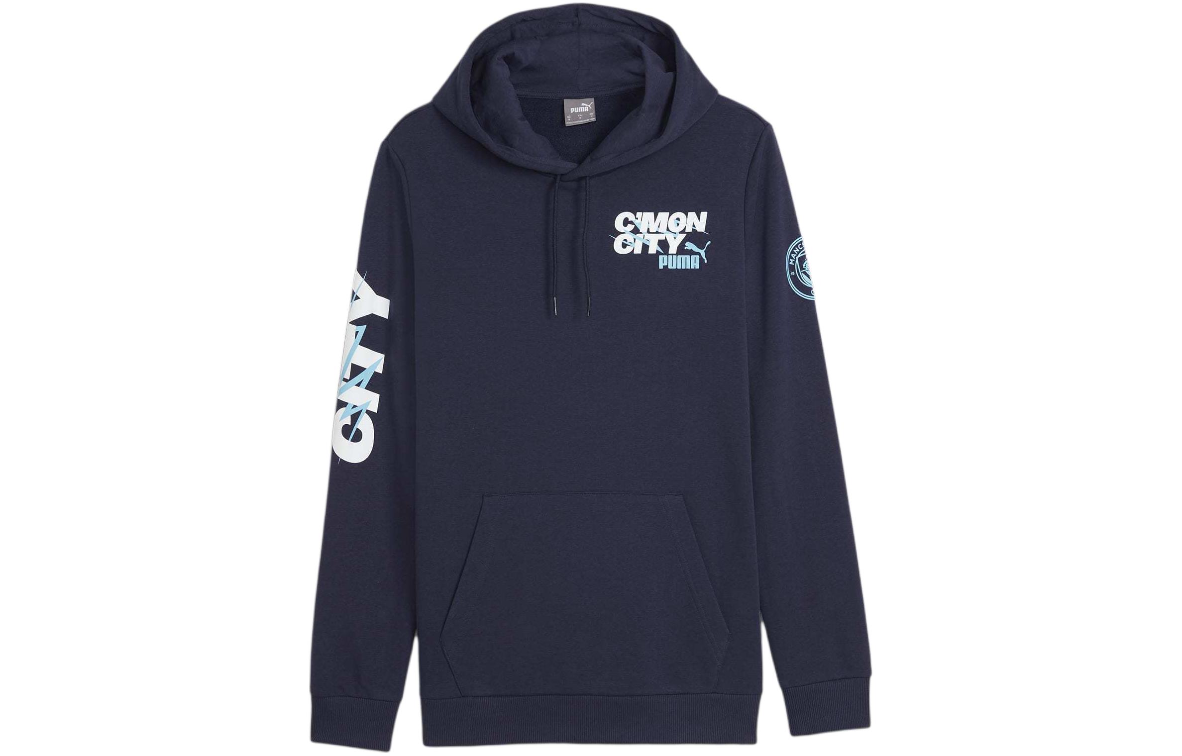Puma FTBLIcons Manchester City Logo Print Navy Blue Hoodie 774384-05