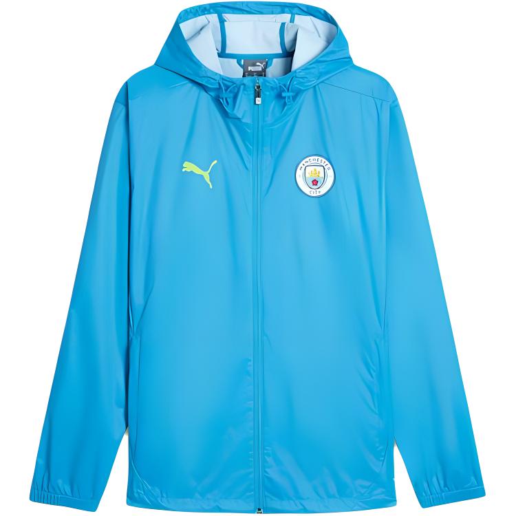 Puma Full-Zip Hoodie Jacket Magical Blue Waterproof Windproof Logo Print 777538-11