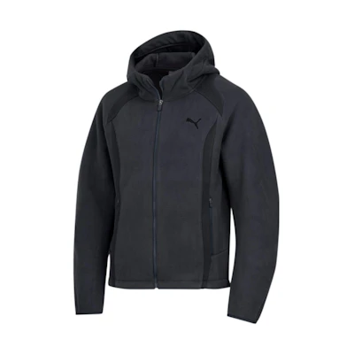 Puma Full-Zip Hoodie Jacket with Logo Print in Gray 933463-02