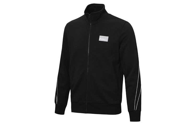 Puma Full-Zip Knitted Stand Collar Jacket Black 530023-01