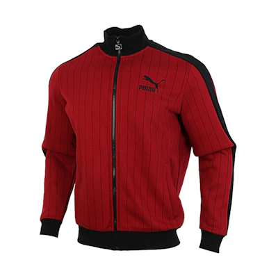 Puma Full-Zip Retro Track Jacket in Dark Red 530177-50