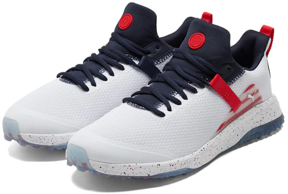 Puma Fusion EVO Sportschoenen Wit/Blauw/Rood 195586-01 Lookbook Puma Fusion EVO Sportschoenen Wit/Blauw/Rood 195586-01