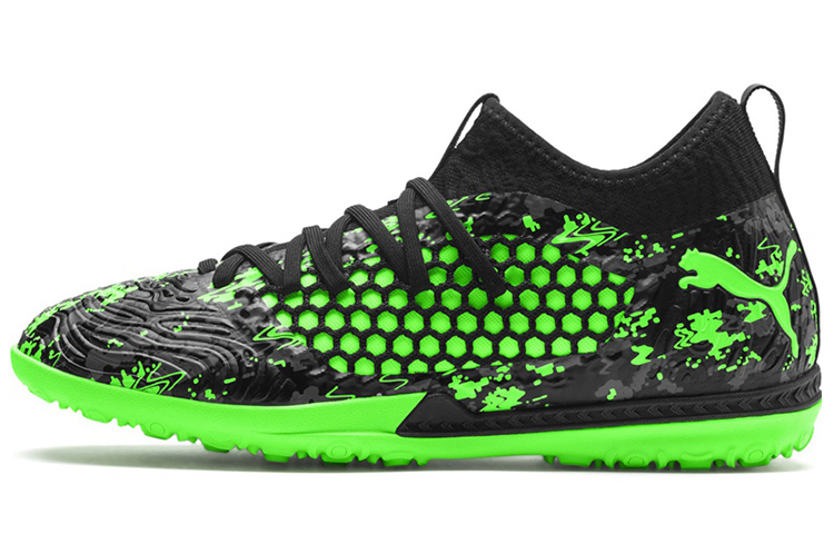 Puma Future 19.3 Netfit TT M Soccer Shoes Black/Green 105542-03