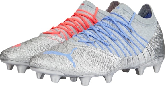 PUMA Future 1.4 Njr 稀有版 FG/AG 防滑耐磨 人工草地足球鞋 銀藍紅 Lookbook PUMA Future 1.4 Njr 稀有版 FG/AG 防滑耐磨 人工草地足球鞋 銀藍紅