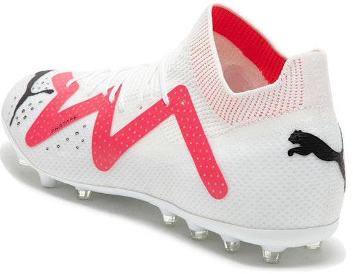 PUMA Future Pro MG 複合場地 舒適 減震防滑耐磨 足球鞋 男款 白粉色 Shop PUMA Future Pro MG 複合場地 舒適 減震防滑耐磨 足球鞋 男款 白粉色