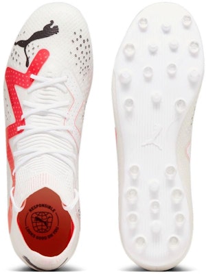 PUMA Future Pro MG 複合場地 舒適 減震防滑耐磨 足球鞋 男款 白粉色 Details for PUMA Future Pro MG 複合場地 舒適 減震防滑耐磨 足球鞋 男款 白粉色