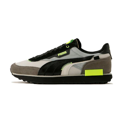 Puma Future Rider Displaced Gray Lime Squeeze 'Black'