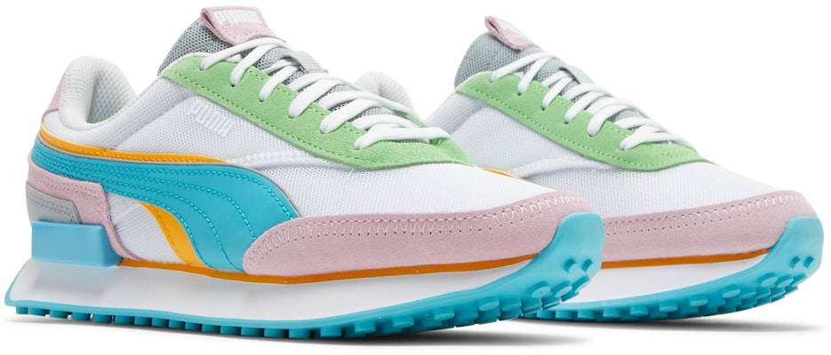 (Women) Puma Future Rider 'Double - White Pink Lady' 382281-01 Cheap (Women) Puma Future Rider 'Double - White Pink Lady' 382281-01