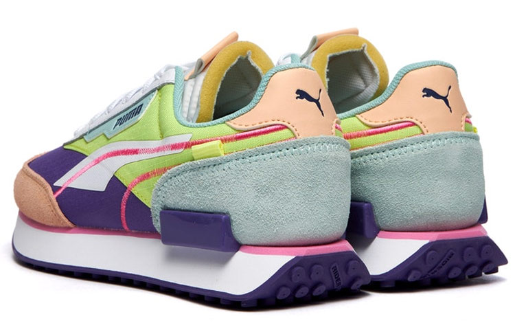 Puma Future Rider 'Green Purple Pink Patchwork' 圖 3