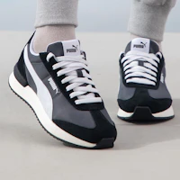Sizing PUMA 布料減震耐磨低筒休閒鞋 男女同款 黑白