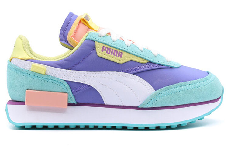 Puma Future Rider Slash Splicing Running Shoes Purple/Green 圖 2