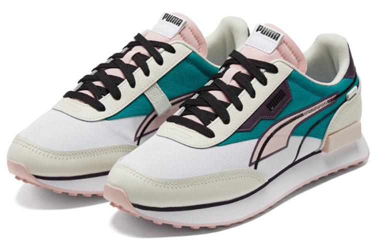 Order Puma Future Rider Deux Tons Baskets Basses Gris/Vert/Blanc 380591-09