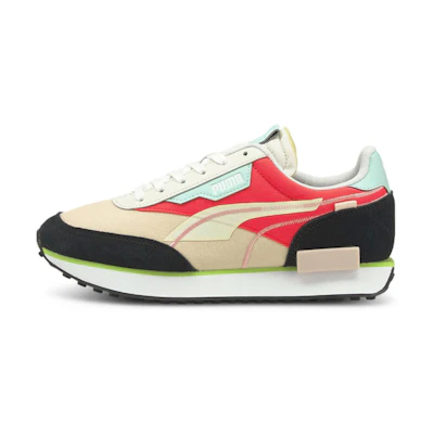 Puma Unisex Future Rider Twofold Sd Running Shoes White/Black/Red