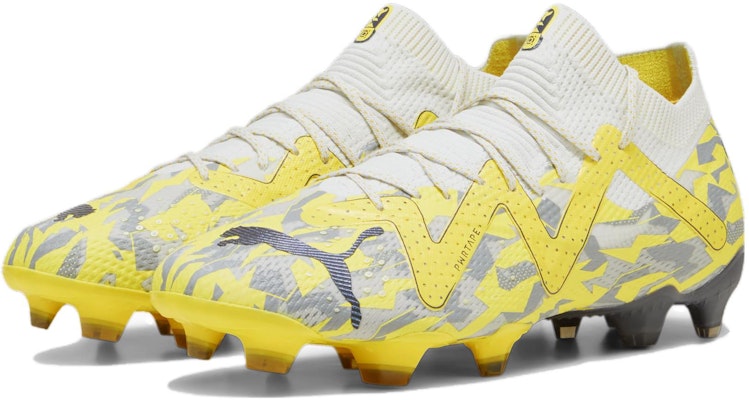 PUMA Future Ultimate FG/AG 人造草地 防滑耐磨 足球鞋 男款 黃灰白 Lookbook PUMA Future Ultimate FG/AG 人造草地 防滑耐磨 足球鞋 男款 黃灰白