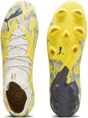 PUMA Future Ultimate FG/AG 人造草地 防滑耐磨 足球鞋 男款 黃灰白 Shop PUMA Future Ultimate FG/AG 人造草地 防滑耐磨 足球鞋 男款 黃灰白