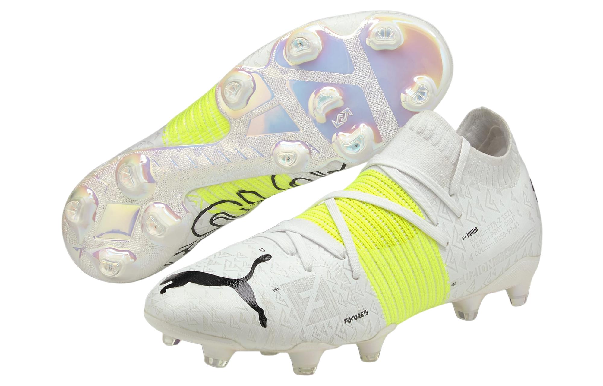 Lookbook 彪马Future Z 1.1 Teaser FG '白黄'足球鞋 106463-01