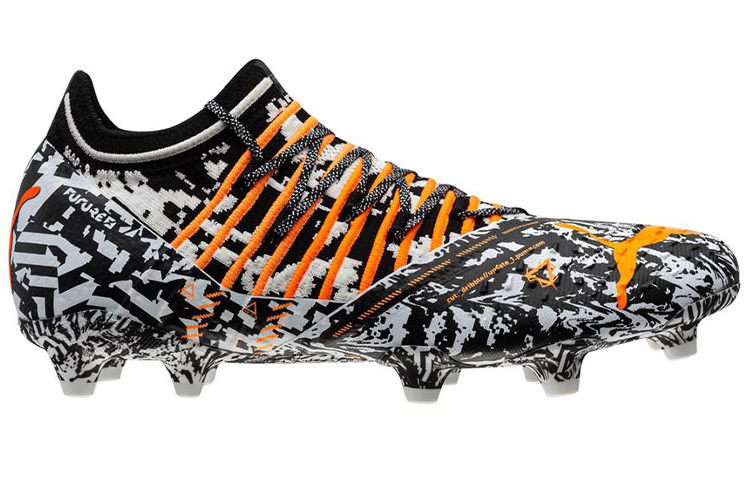 Order 彪马Future Z 1.3 FG AG 白黑柠檬橙配色足球鞋 106785-01