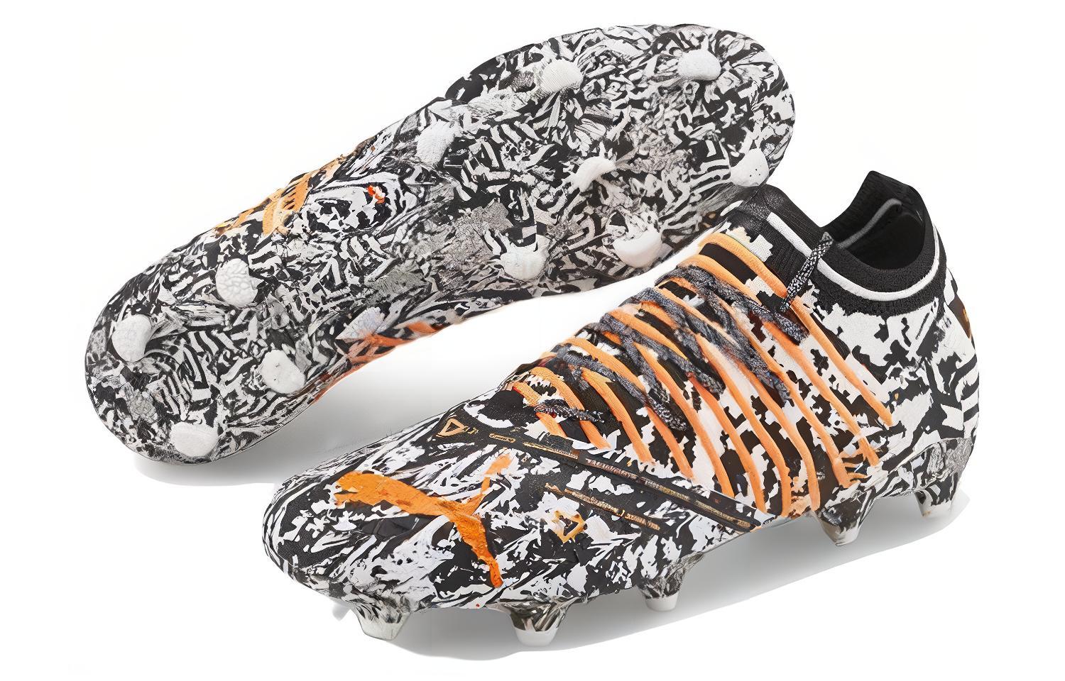 Lookbook 彪马Future Z 1.3 FG AG 白黑柠檬橙配色足球鞋 106785-01