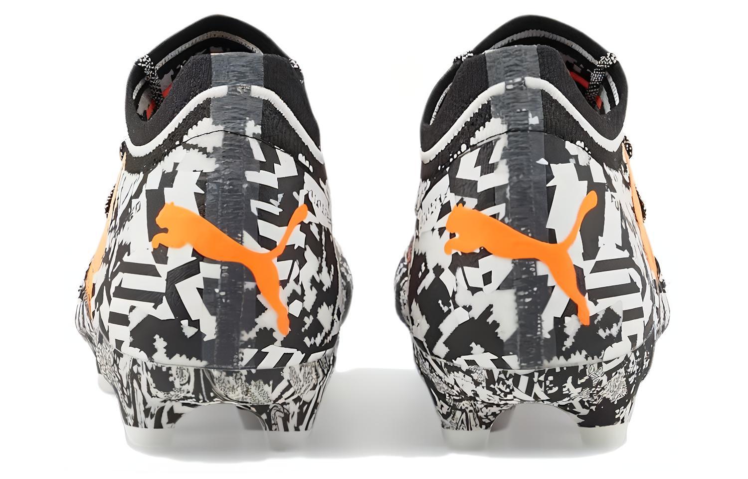 Shop 彪马Future Z 1.3 FG AG 白黑柠檬橙配色足球鞋 106785-01