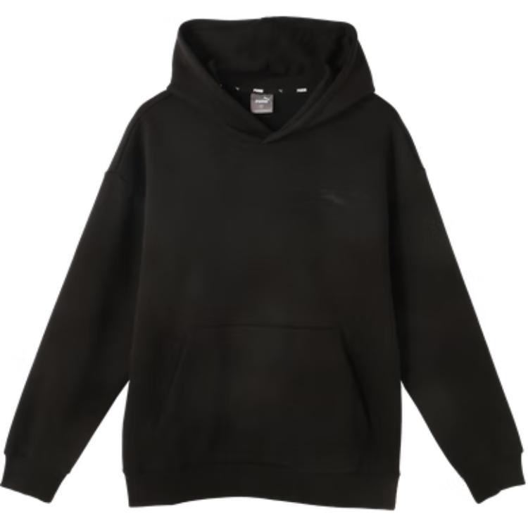 Puma FW24 Black Fleece Lined Casual Loose Fit Sweatshirt 686854-01