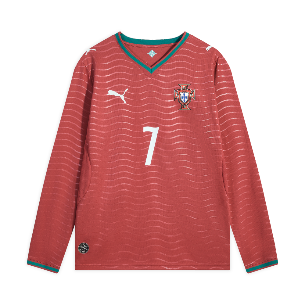 Puma FW25 Portugal 2026 Home Long Sleeve Jersey Cristiano Ronaldo #7 Fan Edition 788142-77