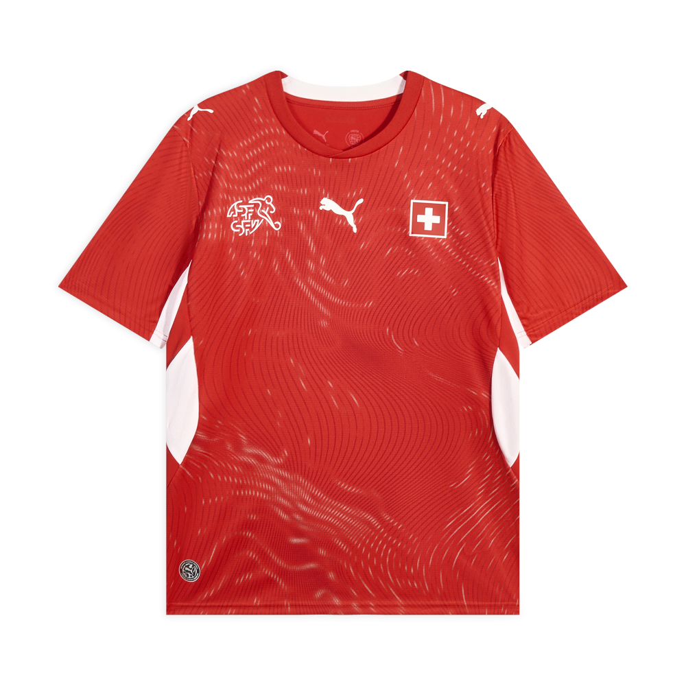 Puma FW25 Switzerland Home Fan Jersey - Lightweight, Sweat-Wicking Soccer Tee. 783218-01
